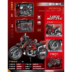 MINGDI LEIBAO K2227 2227 XE MÁY CRF 300CC bộ đồ chơi xếp lắp ráp ghép mô hình Technic Kỹ Thuật Công Nghệ Cao Mô Hình Phương Tiện 344 khối