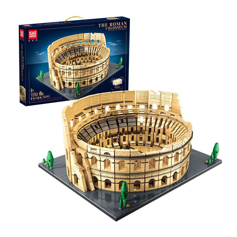GAOMISI T2152 2152 CAO NƯỚC LA MÃ CỔ ĐẠI bộ đồ chơi xếp lắp ráp ghép mô hình Creator THE ROMAN COLOSSEUM Sáng Tạo 3146 khối