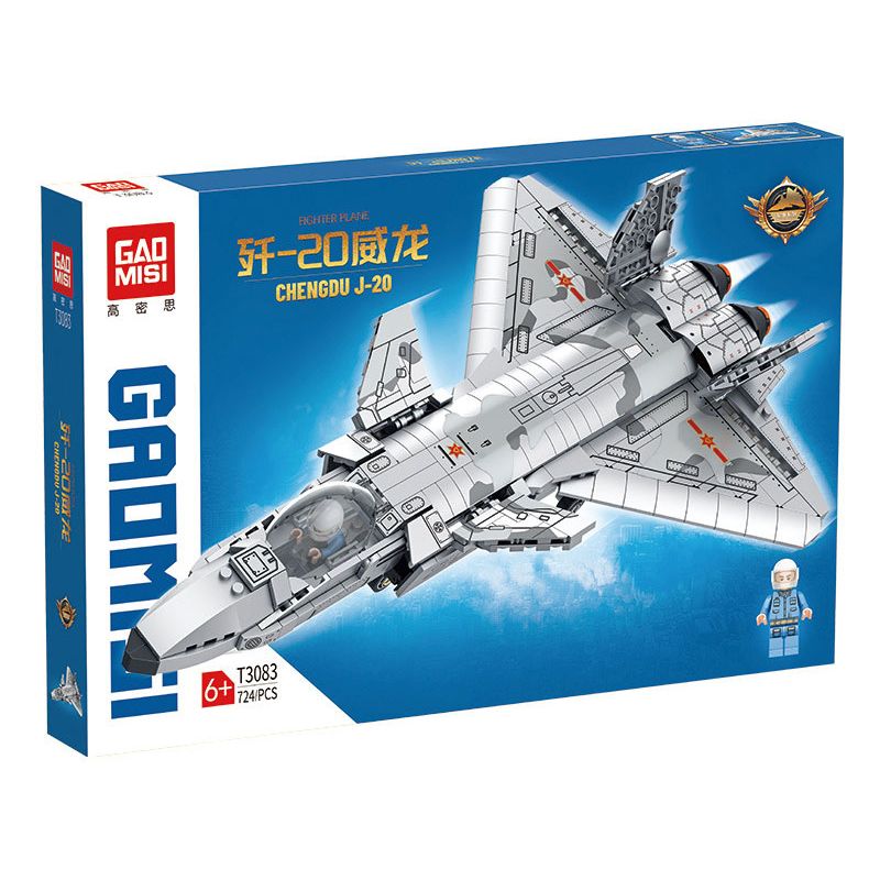 GAOMISI T3083 3083 J-20 WEILONG FIGHTER bộ đồ chơi xếp lắp ráp ghép mô hình Military Army Quân Sự Bộ Đội 724 khối