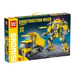 GAOMISI T3093 3093 XE TẢI CHUYỂN ĐỔI THỨ HAI MECHA bộ đồ chơi xếp lắp ráp ghép mô hình 520 khối