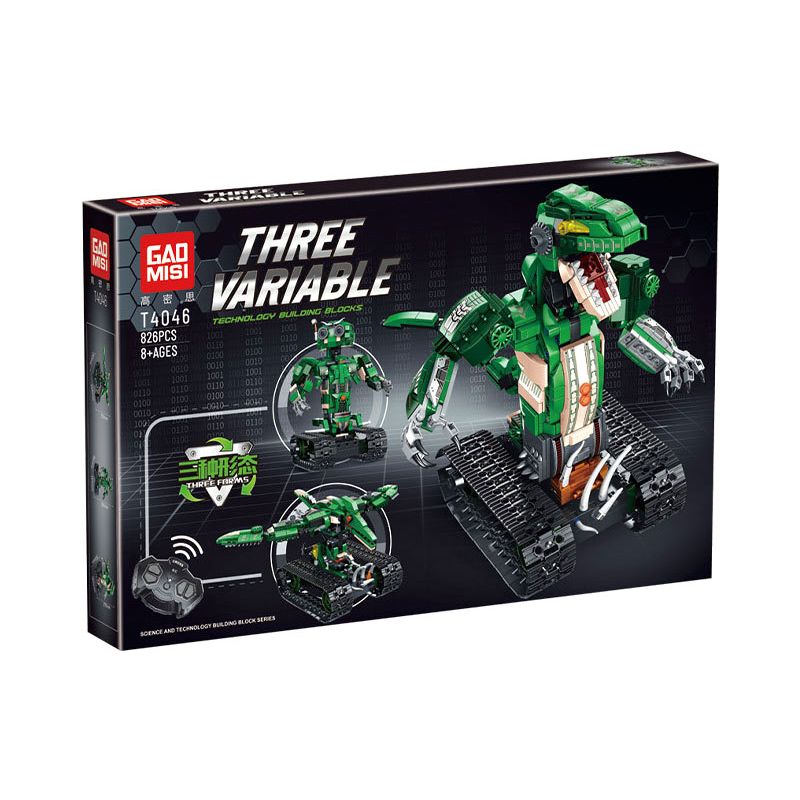 GAOMISI T4046 4046 TYRANNOSAURUS PTERODES ROBOT 3 ĐÃ BIẾN ĐỔI MECHA bộ đồ chơi xếp lắp ráp ghép mô hình Technic Kỹ Thuật Công Nghệ Cao Mô Hình Phương Tiện 826 khối