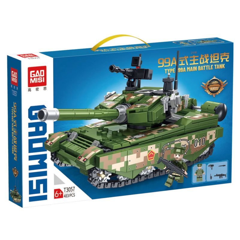 GAOMISI T3057 3057 LOẠI XE TĂNG CHIẾN ĐẤU CHÍNH 99A bộ đồ chơi xếp lắp ráp ghép mô hình Military Army Quân Sự Bộ Đội