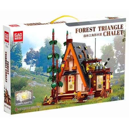 GAOMISI T2144 2144 NGÔI NHÀ HÌNH TAM GIÁC RỪNG bộ đồ chơi xếp lắp ráp ghép mô hình Creator FOREST TRIANGLE CHALET Sáng Tạo 2070 khối