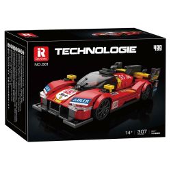 REOBRIX 661 FERRARI 499P SUPERCAR bộ đồ chơi xếp lắp ráp ghép mô hình Speed Champions Racing Cars Đua Xe Công Thức 307 khối