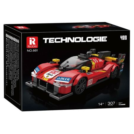 REOBRIX 661 FERRARI 499P SUPERCAR bộ đồ chơi xếp lắp ráp ghép mô hình Speed Champions Racing Cars Đua Xe Công Thức 307 khối