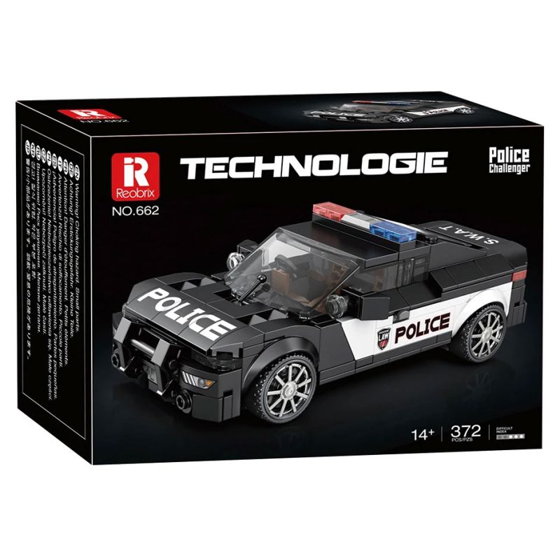 REOBRIX 662 XE CẢNH SÁT DOGE bộ đồ chơi xếp lắp ráp ghép mô hình Speed Champions Racing Cars Đua Xe Công Thức 372 khối