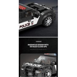 REOBRIX 662 XE CẢNH SÁT DOGE bộ đồ chơi xếp lắp ráp ghép mô hình Speed Champions Racing Cars Đua Xe Công Thức 372 khối