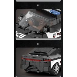 REOBRIX 662 XE CẢNH SÁT DOGE bộ đồ chơi xếp lắp ráp ghép mô hình Speed Champions Racing Cars Đua Xe Công Thức 372 khối