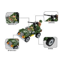 Enlighten 1703 Qman 1703 non  XE MÁY QUÂN SỰ bộ đồ chơi xếp lắp ráp ghép mô hình Tactical Espionage Action TACTICAL ESPIONAGE ACTION COMBAT ZONES FIRE Chiến Thuật Quân Sự 99 khối