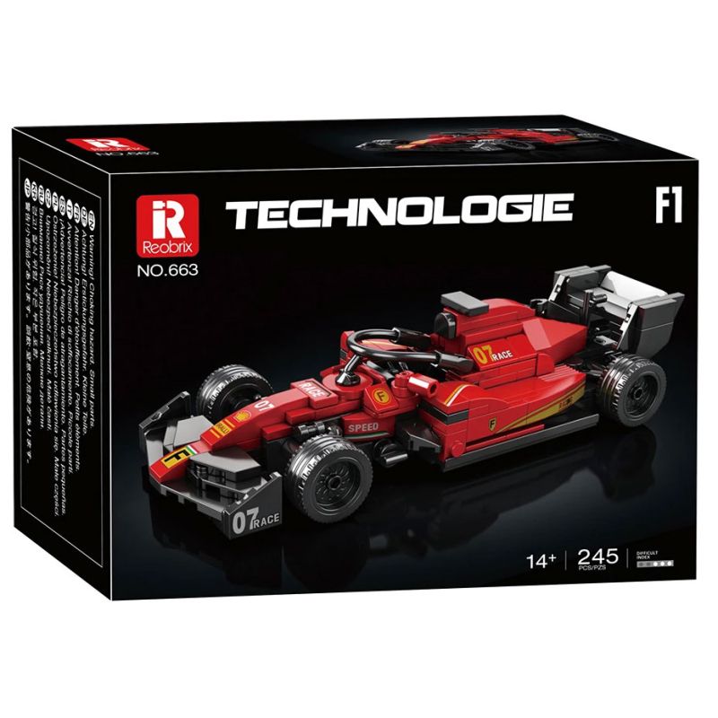 REOBRIX 663 CÔNG THỨC XE ĐUA F1 bộ đồ chơi xếp lắp ráp ghép mô hình Speed Champions Racing Cars Đua Xe Công Thức 245 khối