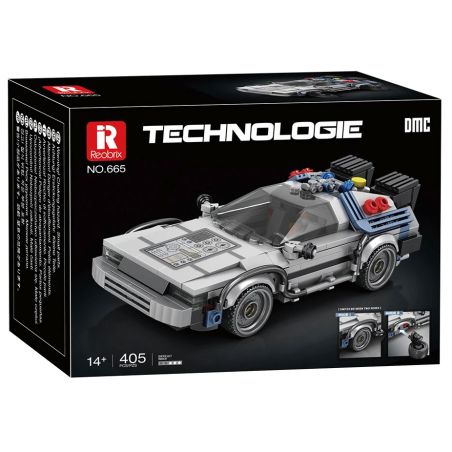REOBRIX 665 QUAY LẠI TƯƠNG LAI XE THỂ THAO DMC DELOREAN bộ đồ chơi xếp lắp ráp ghép mô hình Speed Champions Racing Cars Đua Xe Công Thức 405 khối