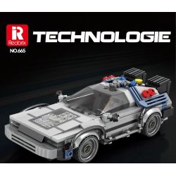 REOBRIX 665 QUAY LẠI TƯƠNG LAI XE THỂ THAO DMC DELOREAN bộ đồ chơi xếp lắp ráp ghép mô hình Speed Champions Racing Cars Đua Xe Công Thức 405 khối