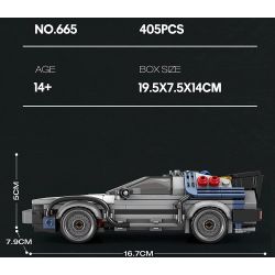 REOBRIX 665 QUAY LẠI TƯƠNG LAI XE THỂ THAO DMC DELOREAN bộ đồ chơi xếp lắp ráp ghép mô hình Speed Champions Racing Cars Đua Xe Công Thức 405 khối
