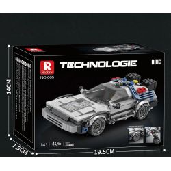 REOBRIX 665 QUAY LẠI TƯƠNG LAI XE THỂ THAO DMC DELOREAN bộ đồ chơi xếp lắp ráp ghép mô hình Speed Champions Racing Cars Đua Xe Công Thức 405 khối