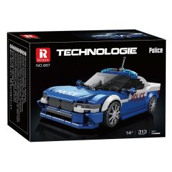 REOBRIX 667 XE CẢNH SÁT bộ đồ chơi xếp lắp ráp ghép mô hình Speed Champions Racing Cars Đua Xe Công Thức 313 khối