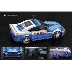 REOBRIX 667 XE CẢNH SÁT bộ đồ chơi xếp lắp ráp ghép mô hình Speed Champions Racing Cars Đua Xe Công Thức 313 khối