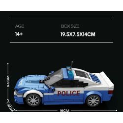 REOBRIX 667 XE CẢNH SÁT bộ đồ chơi xếp lắp ráp ghép mô hình Speed Champions Racing Cars Đua Xe Công Thức 313 khối