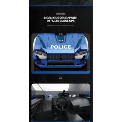 REOBRIX 667 XE CẢNH SÁT bộ đồ chơi xếp lắp ráp ghép mô hình Speed Champions Racing Cars Đua Xe Công Thức 313 khối