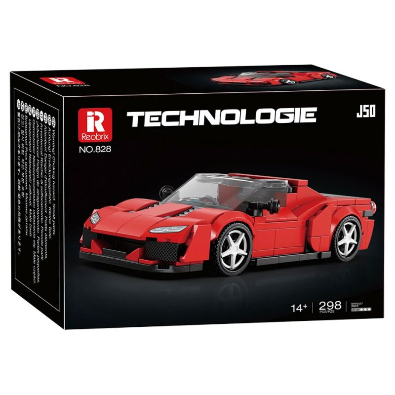 REOBRIX 828 SIÊU XE FERRARI J50 bộ đồ chơi xếp lắp ráp ghép mô hình Speed Champions Racing Cars Đua Xe Công Thức 298 khối