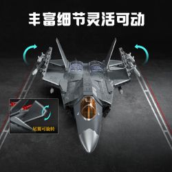 KEEPPLEY 23042 VŨ KHÍ HẠNG NẶNG CÓ SỨC MẠNH LỚN MÁY BAY CHIẾN ĐẤU DỰA TRÊN TÀU SÂN STEALTH J-35 1:40 tỷ lệ 1:40 bộ đồ chơi xếp lắp ráp ghép mô hình Military Army Quân Sự Bộ Đội 1220 khối
