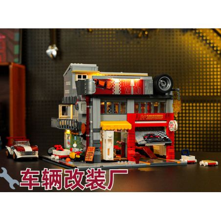 LUMIBRICKS L9088 9088 PHỐ MỸ NHÀ MÁY SỬA ĐỔI XE bộ đồ chơi xếp lắp ráp ghép mô hình Creator Sáng Tạo 1935 khối