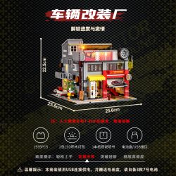 LUMIBRICKS L9088 9088 PHỐ MỸ NHÀ MÁY SỬA ĐỔI XE bộ đồ chơi xếp lắp ráp ghép mô hình Creator Sáng Tạo 1935 khối