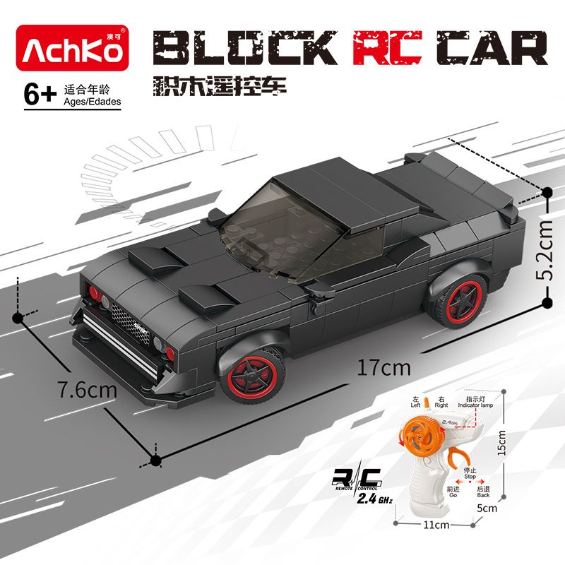ACHKO 70059 DODGE CHALLENGER bộ đồ chơi xếp lắp ráp ghép mô hình Racers Đua Tốc Độ
