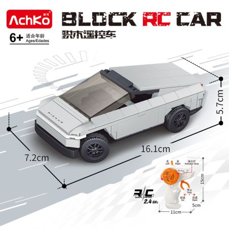 ACHKO 70065 TESLA PICKUP CYBERTRUCK bộ đồ chơi xếp lắp ráp ghép mô hình Racers Đua Tốc Độ