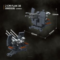 QuanGuan 100317 Quan Guan 100317 PHÁO ĐÀI ĐẠI TÂY DƯƠNG 1:35 tỷ lệ 1:35 bộ đồ chơi xếp lắp ráp ghép mô hình Military Army Quân Sự Bộ Đội 1232 khối