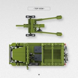 THIRDPARTY 300013 M3 37MM SÚNG CHỐNG TĂNG/WC52 1:35 tỷ lệ 1:35 bộ đồ chơi xếp lắp ráp ghép mô hình Military Army M3 37MM AT GUN DOGE BEEP WC52 Quân Sự Bộ Đội 313 khối