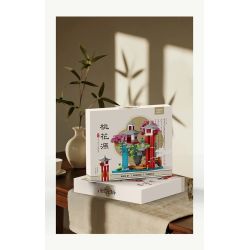 MOYU BLOCK MY92060 92060 PHONG CÁCH QUỐC GIA NGUỒN HOA ĐÀO bộ đồ chơi xếp lắp ráp ghép mô hình 1596 khối