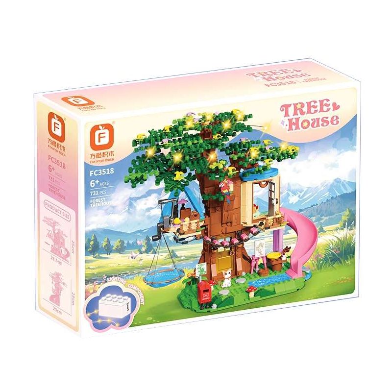 FORANGE FC3518 3518 NGÔI NHÀ TRÊN CÂY bộ đồ chơi xếp lắp ráp ghép mô hình Creator TREE HOUSE Sáng Tạo 731 khối
