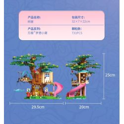 FORANGE FC3518 3518 NGÔI NHÀ TRÊN CÂY bộ đồ chơi xếp lắp ráp ghép mô hình Creator TREE HOUSE Sáng Tạo 731 khối