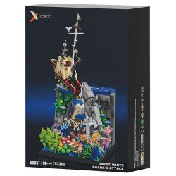 XBERT 66067 CÁ MẬP TRẮNG LỚN bộ đồ chơi xếp lắp ráp ghép mô hình Movie & Game GREAT WHITE SHARK'S ATTACK Phim Và Trò Chơi 2932 khối