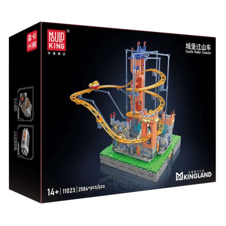 MouldKing 11023 Mould King 11023 LÂU ĐÀI TÀU LƯỢN bộ đồ chơi xếp lắp ráp ghép mô hình Creator CASTLE ROLLER COASTER Sáng Tạo 2584 khối