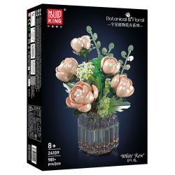 MouldKing 24109 Mould King 24109 HOA HỒNG TRẮNG bộ đồ chơi xếp lắp ráp ghép mô hình Creator WHITE ROSE Sáng Tạo 981 khối