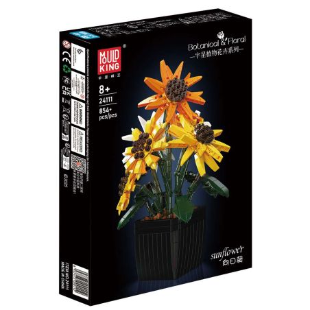 MouldKing 24111 Mould King 24111 HƯỚNG DƯƠNG bộ đồ chơi xếp lắp ráp ghép mô hình Creator SUNFLOWER Sáng Tạo 854 khối
