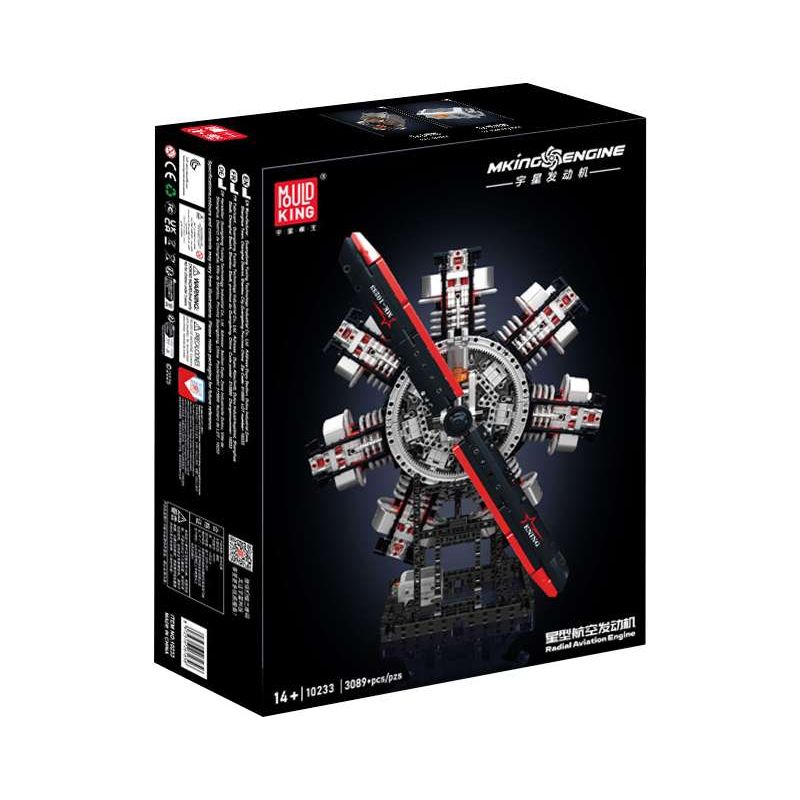 MouldKing 10233 Mould King 10233 ĐỘNG CƠ MÁY BAY SAO bộ đồ chơi xếp lắp ráp ghép mô hình Technic Kỹ Thuật Công Nghệ Cao Mô Hình Phương Tiện 3089 khối
