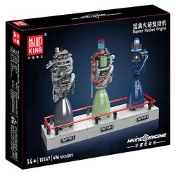 MouldKing 10247 Mould King 10247 ĐỘNG CƠ TÊN LỬA RAPTOR bộ đồ chơi xếp lắp ráp ghép mô hình Technic RAPTOR ROCKET ENGINE Kỹ Thuật Công Nghệ Cao Mô Hình Phương Tiện 496 khối