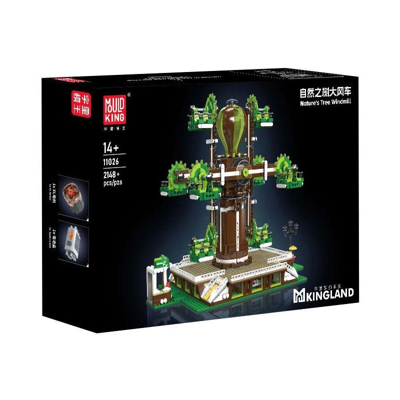 MouldKing 11026 Mould King 11026 CÂY TỰ NHIÊN bộ đồ chơi xếp lắp ráp ghép mô hình Creator NATURE'S TREE WINDMILL Sáng Tạo 2148 khối