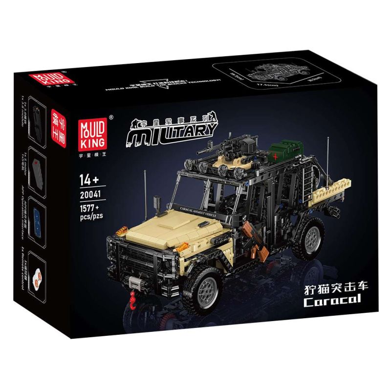 MouldKing 20041 20042 Mould King 20041 20042 XE TẤN CÔNG CARACAL bộ đồ chơi xếp lắp ráp ghép mô hình Technic Kỹ Thuật Công Nghệ Cao Mô Hình Phương Tiện 1577 khối