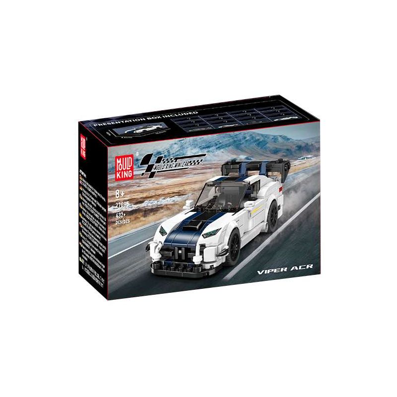 MouldKing 27095 Mould King 27095 DODGE VIPER ACR bộ đồ chơi xếp lắp ráp ghép mô hình Speed Champions Racing Cars Đua Xe Công Thức 432 khối