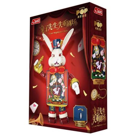 JAKI AK065 TIDE IDEA SÁNG TẠO NHÀ HÁT KHÔNG TRỌNG LƯỢNG CỦA RABBIT bộ đồ chơi xếp lắp ráp ghép mô hình MR RABBIT