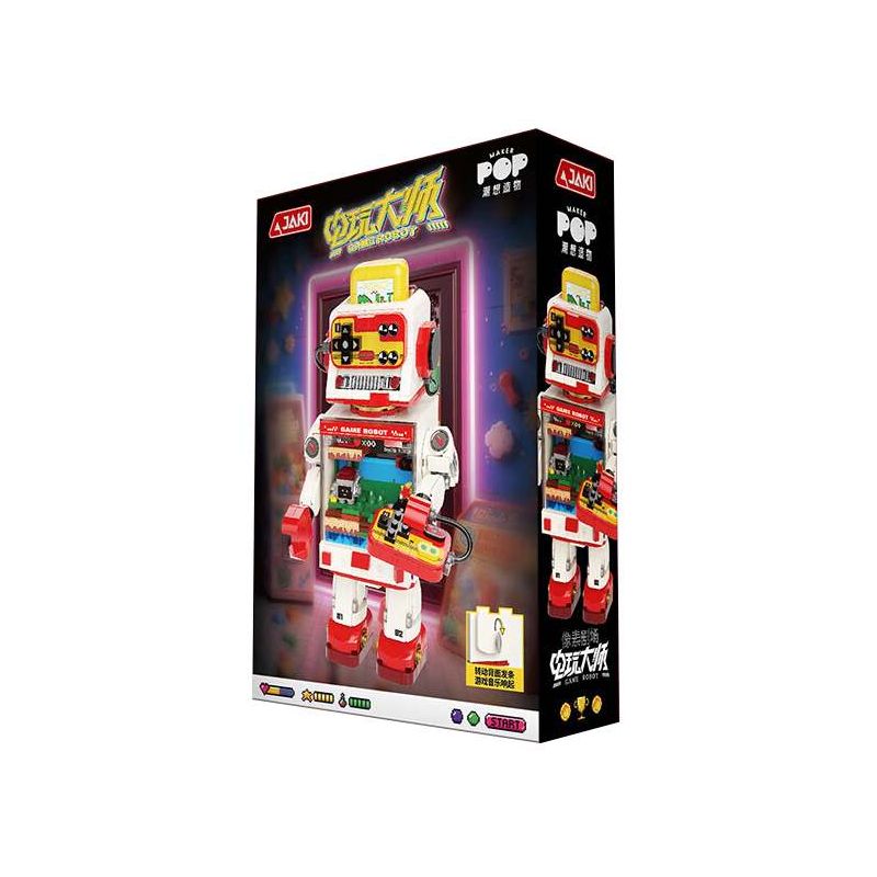 JAKI AK066 CHAOXIANG SÁNG TẠO NHÀ HÁT PIXEL TRÒ CHƠI VIDEO bộ đồ chơi xếp lắp ráp ghép mô hình GAME ROBOT