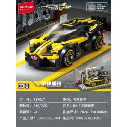 SEMBO 717017 THẾ GIỚI XE HƠI NỔI TIẾNG BK.6 LINGFENG YAOYE bộ đồ chơi xếp lắp ráp ghép mô hình Speed Champions Racing Cars Đua Xe Công Thức 316 khối