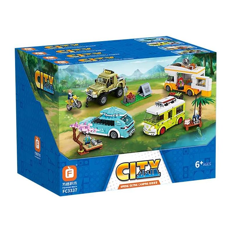 FORANGE FC3337 3337 CẮM TRẠI MÙA XUÂN bộ đồ chơi xếp lắp ráp ghép mô hình 967 khối