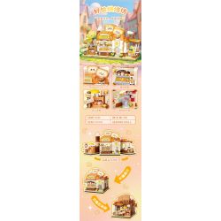 GUDI 51017D 51017A 51017B 51017C DREAM TOWN 4 STYLES SHIGUANG DESSERT SHOP XINGLUO COFFEE JIANYUE BOOKSTORE HAOCHA BAKING bộ đồ chơi xếp lắp ráp ghép mô hình 1254 khối