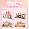 GUDI 51017D 51017A 51017B 51017C DREAM TOWN 4 STYLES SHIGUANG DESSERT SHOP XINGLUO COFFEE JIANYUE BOOKSTORE HAOCHA BAKING bộ đồ chơi xếp lắp ráp ghép mô hình 1254 khối