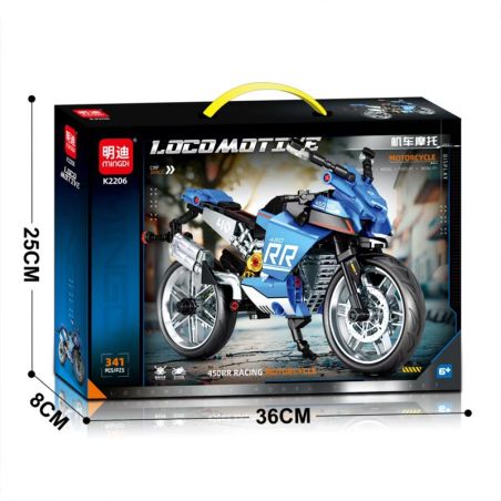 MINGDI LEIBAO K2206 2206 XE MÁY ĐẦU CRF 300CC 4500RR ĐUA bộ đồ chơi xếp lắp ráp ghép mô hình Technic Kỹ Thuật Công Nghệ Cao Mô Hình Phương Tiện 341 khối