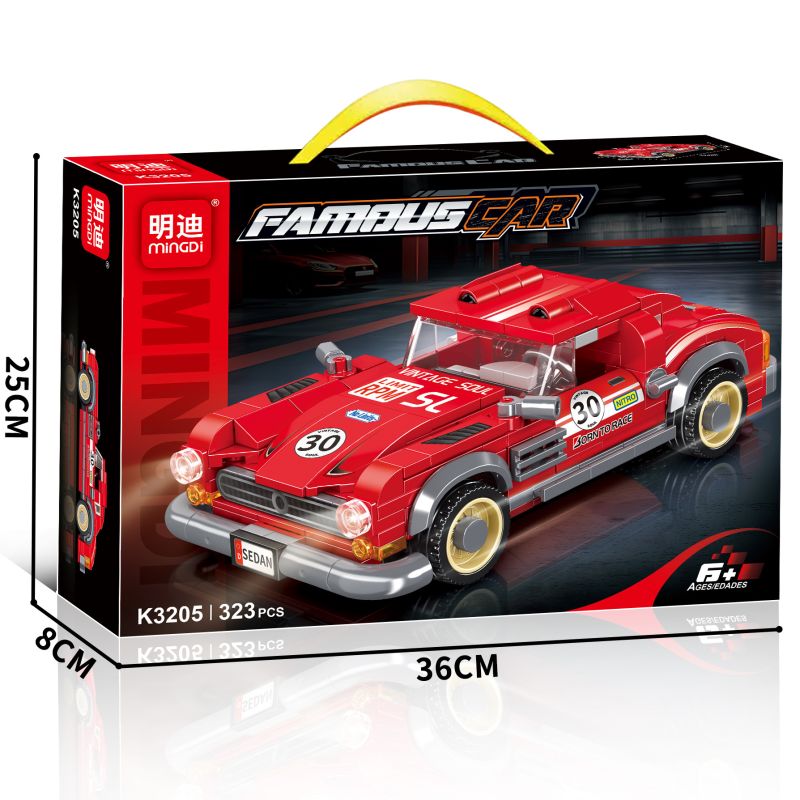 MINGDI LEIBAO K3205 3205 ĐUA XE bộ đồ chơi xếp lắp ráp ghép mô hình Racers Đua Tốc Độ 323 khối